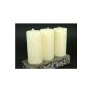 6 CANDLES CANDLE EIKA STEARIN Stumpenkerze STUMPEN CHAMPAGNE CREAM (Toys)