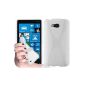 Cadorabo!  TPU Silicone Cases in X-Line Design for Nokia Lumia 820 in MAGNESIUM and White (Electronics)
