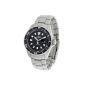 DETOMASO Gents Stainless steel case Stainless steel bracelet Sapphire glass SOLAR SAN REMO Diver Watch Classic Black / Silver DT1039-A (clock)