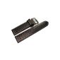 Watch band - Watch Band Berlin - genuine leather - Race Rally - Style - black - white stitching - 22mm (clock)