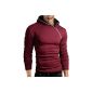Grin & Bear slim fit sweatshirt with hood, asymmetrical zipper, BH135 (Clothing)
