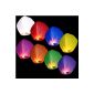 Lot 30 Heavenly Thai Chinese flying lanterns biodegradable multicolored colorful hot air balloon sky SkyLantern romantic wedding anniversary outdoor spéctacle (Toy)