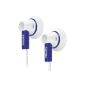 Philips SHE3000PP / 10 In-Ear Headphones 16 ohm White and purple with enhanced bass and Flexi-Grip (Accessory)