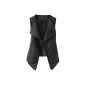 Sheinside® ladies sleeveless jacket with pockets, black (Textiles)