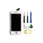 iPhone 5 Display Repair Replacement LCD Display Touchscreen screen with instructions, tools, magnetic card screws in White (Electronics)