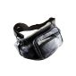 Leather fanny pack / hip bag / buttery soft leather / Outdoor / Tracking