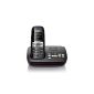 Gigaset CX610A ISDN DECT cordless telephone with voice mail for the ISDN connection, baby monitor function, black (Electronics)