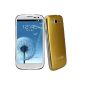 xubix Full Metal Battery Cover for Samsung i9300 Galaxy S3 Gold brushed metal aluminum with a discreet white border (Accessories)