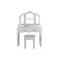 Large dressing table with stool villa white - dressing table dressing table