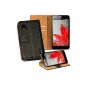 OneFlow PREMIUM - Book-Style Case in wallet design with stand function - for LG Optimus G (E975) - Black (Electronics)