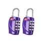 TRIXES X2 Padlock with TSA 4-digit code for suitcases and bags (Luggage)