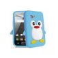 Light Blue Light Blue Samsung Galaxy Y S5360 Penguin Penguin Cute Cover Case Silicone Case Penguin Case AOA CasesTM (Electronics)