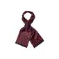 Mailando Men's Scarf cashmere and silk, paisley, elegant, black - red (Textiles)