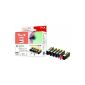 Peach C550XL / C551XL 2xbk, c, m, y, pbk Sparpack Plus cartridges with chip, XL-Yield, compatible with Canon PGI-550, CLI-551 (Office supplies & stationery)