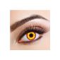 aricona N ° 317 - Coloured 12-month contact lenses couple without strength, soft and comfortable to wear, water content: 42%, Crazy motif (Personal Care)