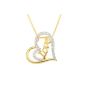 Necklace - B32GP7641 - Women - Silver 925/1000 / Gold Plated 2.45 Gr - Zirconium oxide (Jewelry)