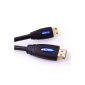 LCS - 5M - Mini HDMI cable 1.4 / 2.0 - Full HD 1080p - High Speed ​​with Ethernet and 3D - triple shielded - Gold plated contacts - Supports new technologies ARC - CEC - Deep Color and xvColor - Compatible with the new tablet PC (Electronics)