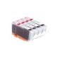 4 Compatible Magenta Canon CLI-526M Ink cartridges with chips for printers Canon Pixma iP4850, iP4950, iX6550, MG5150, MG5250, MG5320, MG5350, MG6150, MG6220, MG6250, MG8150, MG8170, MG8220, MG8250, MX885