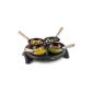 Klarstein Wok & Roll 4 - Set party woks and 450W pancakes for 4 with colored pans (Ø 29.5 cm) (Kitchen)