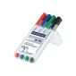 Staedtler 341 WP4 Compact whiteboard marker dry wipe 4 pieces assorted colors (Office supplies & stationery)
