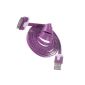 Sync cable and USB 2.0 for iPhone 4 / 4S / iPad 3/2 flat purple Model 2M (Miscellaneous)