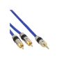InLine Cinch / jack cable, 2x RCA plug to 3.5mm plug, 2m (3 pieces) (Electronics)