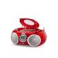 Audio Sonic CD 570 CD stereo radio (MP3, USB 2.0) Red (Electronics)