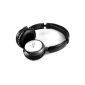 MusicMan TXX3790 BassHead stereo headphones (battery, MP3 player, FM radio and MicroSD card slot) White (Electronics)