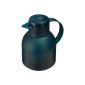 EMSA 505,719 jug SAMBA, Translucent Turquoise, 1.00 liter, QuickPress (100% leak-proof, 12 hr. Hot, 24 hrs. Cold, Made in Germany) (household goods)