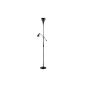 Reality Lighting Floor Lamp Floor Lamp / 1xE27 max.60W / reading arm 1xE14 max.  40W / without lamps / height 180 cm, black R46102002 (household goods)