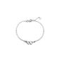 Silverly Women's 925 Sterling Silver Double Heart Interlock Link Chain Bracelet (Jewelry)