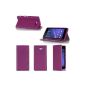 Luxury Case Sony Xperia M2 Dual SIM 4G purple Ultra Slim Leather Style with Stand - protective cover case Sony Xperia M2 (new 2014 smartphone) purple - accessories pouch discovery XEPTIO Price: Exceptional box!  (Electronic devices)