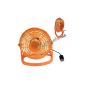 PC cable Mini USB Fan Fan FAN world orange - USB port - Size 150 x 96 x 150 mm - Material Plastic - Weight 250 g - 5V - Power up to 1,2Meter (Electronics)