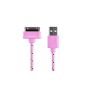 VEO | braided USB cable, charging and syncing for iPhone 4 / 4S, iPhone 3G / 3GS, iPad, iPod, 1m, ROSE (Electronics)