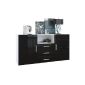 Buffet Dresser Skadu in Matte White / Black high gloss lacquered