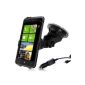 Wicked Hold - for HTC Titan smartphone - Car Mount Holder Car holder (vibration-free, compatible with Car & Case, 360 degrees) with Car Charger (1000mAh, 12V, 24V, Black) (Electronics)