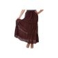 Sakkas Skirt Cotton Size Large / Maxi / Long Embroidered Solid Gitane / Bohemian (Clothing)
