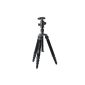 Cullmann ball with Concept One 622T Travel Tripod 4 Sections Black (Accessory)