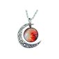Moonar®2014 New Fashion Mysterious Woman Jewelry Galactic Cabochon Pendant Crescent Moon Long Chain Alloy (Clothing)