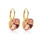Earrings with SWAROVSKI ELEMENTS Light Peach Gold - in case - Made in Germany (jewelry)