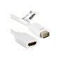 mumbi Mini DVI to HDMI - DVI adapter cable Mini - Mini Mac plug - in to HDMI Female Gold Plated - LT mini MacBook iMac for Mac Description (electronics).