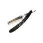 Razor with black plastic handle - blade with gold etching - Blade of stainless steel not (Personal Care)