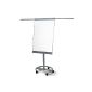 Office Marshal® flipchart with mobile star base and two side arms | infinitely adjustable in height (household goods)