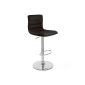 HinHocker® - bar stool, bar chair, quilted, black