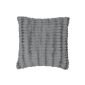 Interior Douceur Cushion Deco 1603544 Zip + Imitation Fur Polyester Lynx Anthracite 40 x 40 x 15 cm (Kitchen)
