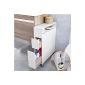 SoBuy FRG51-W cupboard with casters toilet, toilet paper holder, toilet brush holder, Mobile cupboard with 2 drawers -White