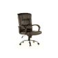 Office chair / executive chair MUSTANG leather black chrome