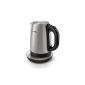 Philips HD9326 / 21 kettle made of stainless steel, 2200 Watts, 1.7 liter, keep warm function, Silver / Black (Kitchen)