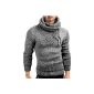 Grin & Bear slim fit sweater chunky knit cardigan Men, GEC555 (Textiles)