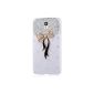 Mavis's Diary 3D Bling Rhinestones and Bow Hard Case Cover White Case Cover Bling Back Case for Samsung Galaxys Note 3 Case (Electronics)